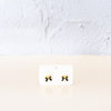 Bow Earrings Black & Gold